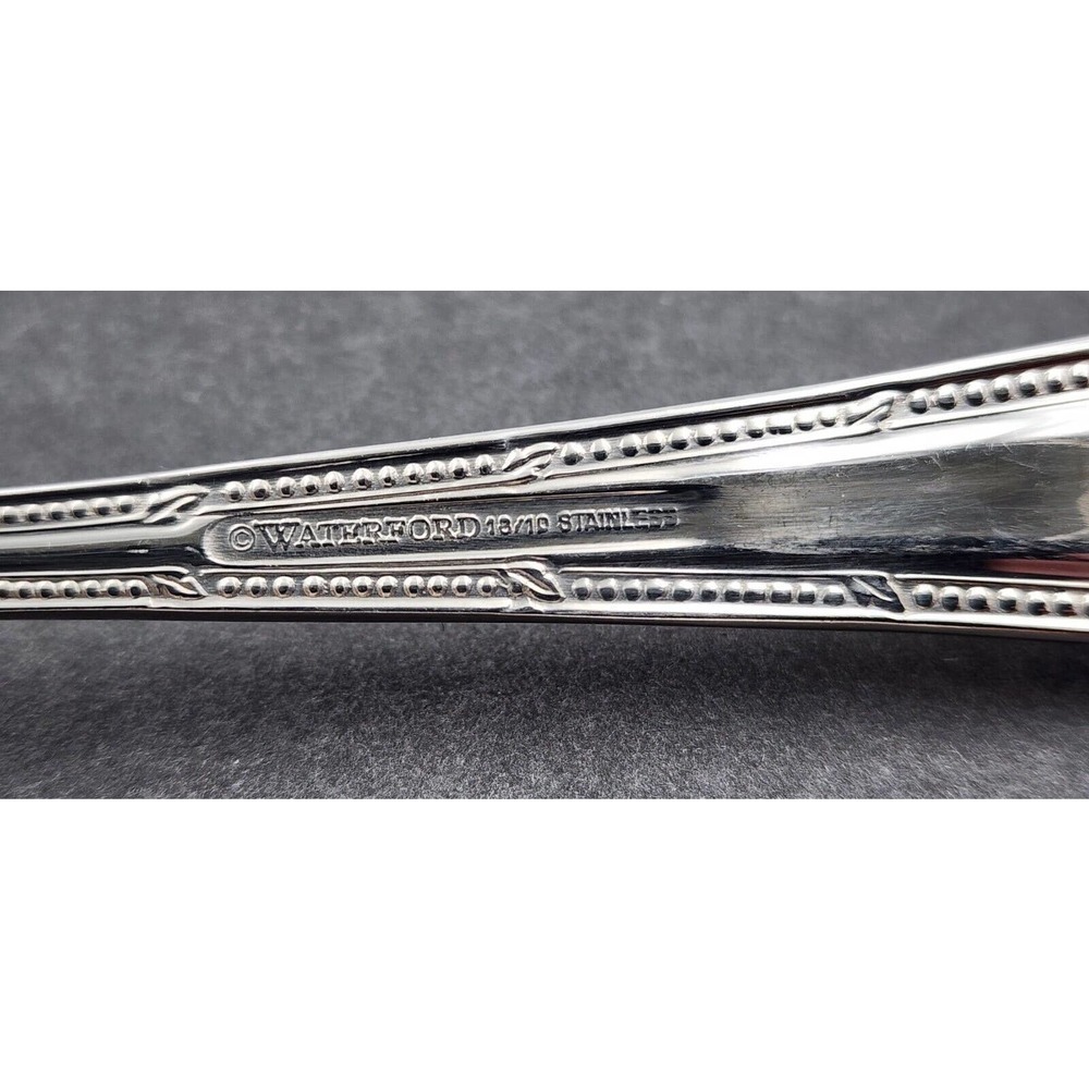 Waterford Russborough Stainless Serving Scalloped Spoon Sugar Spoon 18/10 - Picture 7 of 8